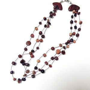 Unique necklace made by real wood